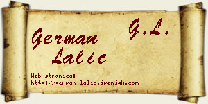 German Lalić vizit kartica